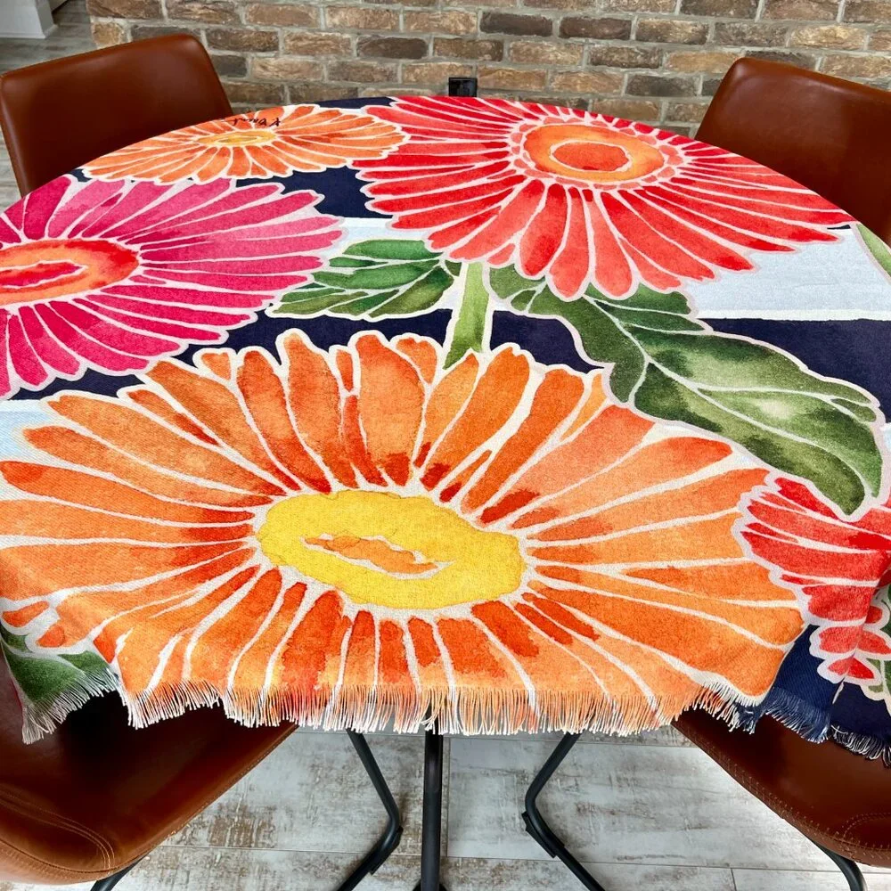 FIRM PRICE!  Paul Brent Gerbera Daisy Garden Throw/Blanket/Tablecloth